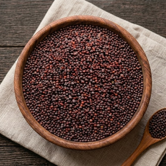 Mostaza marrón grano